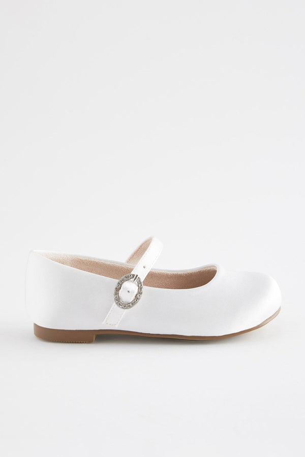 White Bridesmaid Occasion Mary Jane Shoes