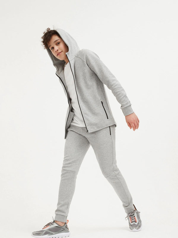 Grey Tech Sportswear Zip Through Hoodie (3-16yrs)