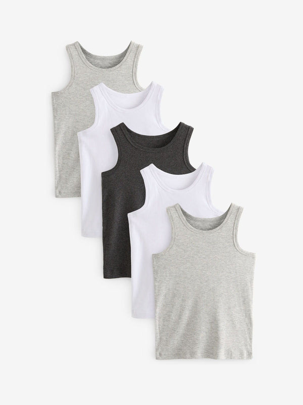 Grey Vests 5 Pack (1.5-16yrs)