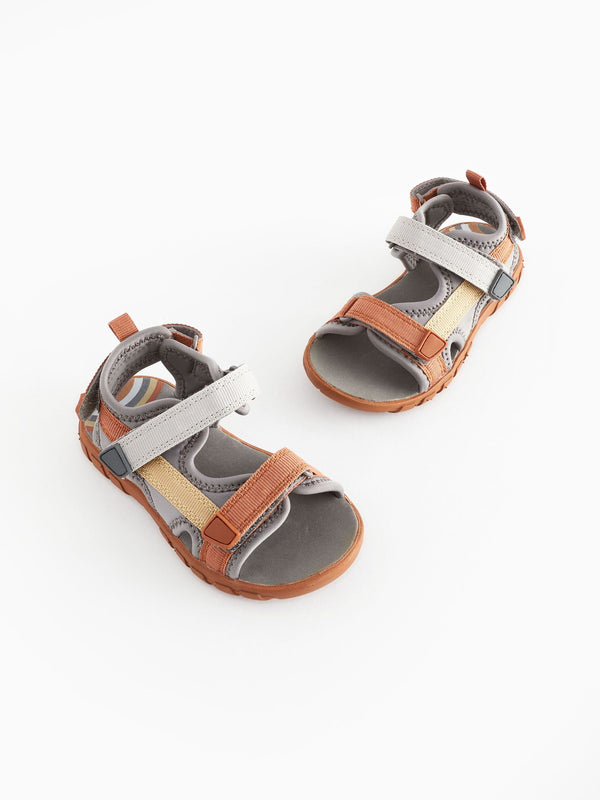 Neutral Mineral Standard Fit (F) Lightweight Touch Fastening Adjustable Strap Trekker Sandals