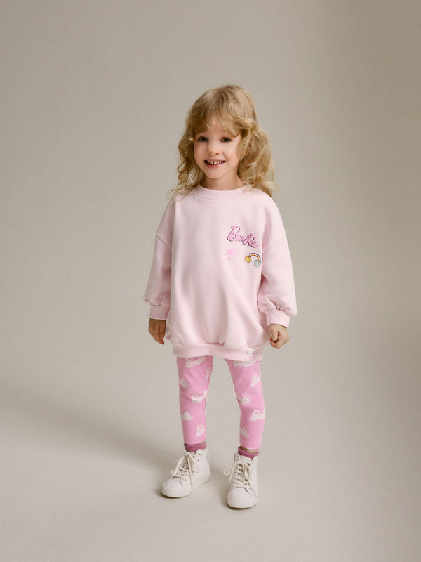 Pink Barbie Crew Sweatshirt & Leggings Set (3mths-7yrs)