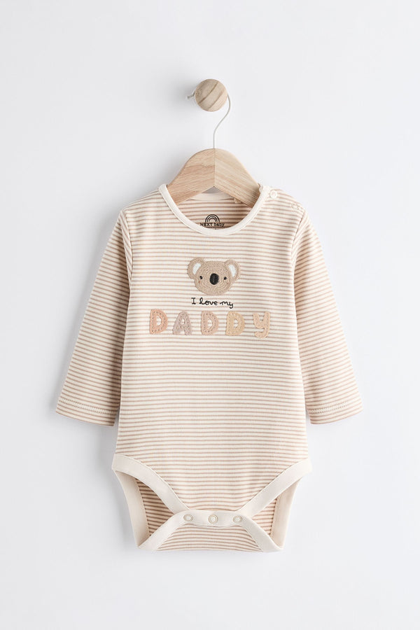 Neutral Daddy Baby Family 100% Cotton Bodysuit