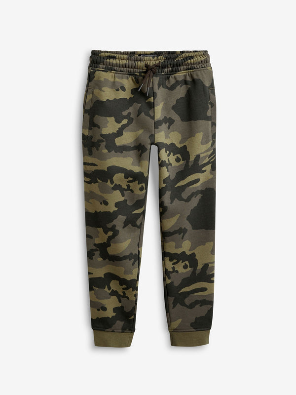 Green Camouflage Slim Fit Joggers (3-16yrs)