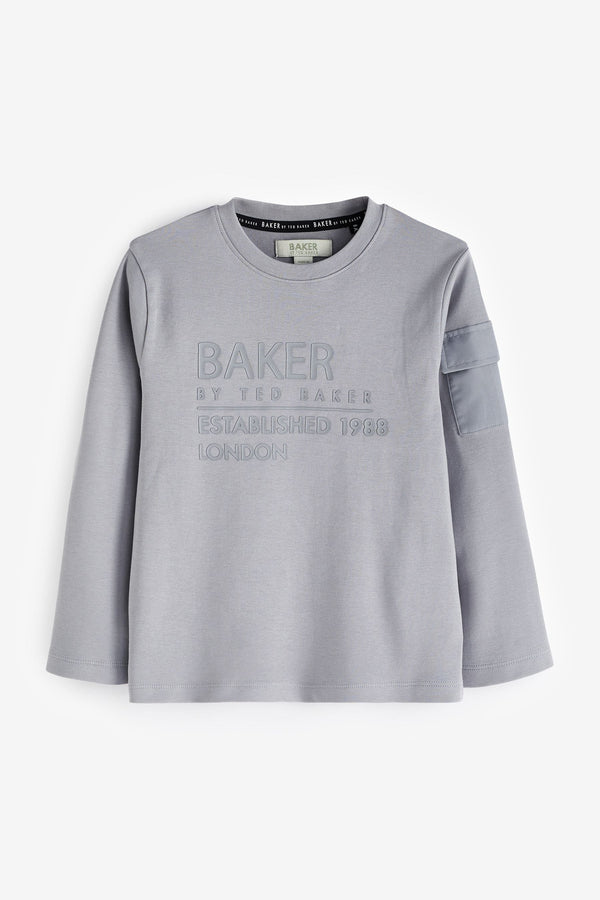 Baker by Ted Baker 100% Cotton Heavyweight Long Sleeve T-Shirt