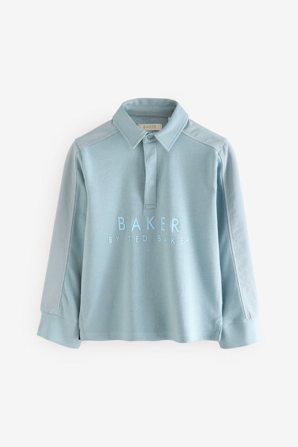 Baker by Ted Baker Shirt Long Sleeves 100% Cotton Polo Shirt