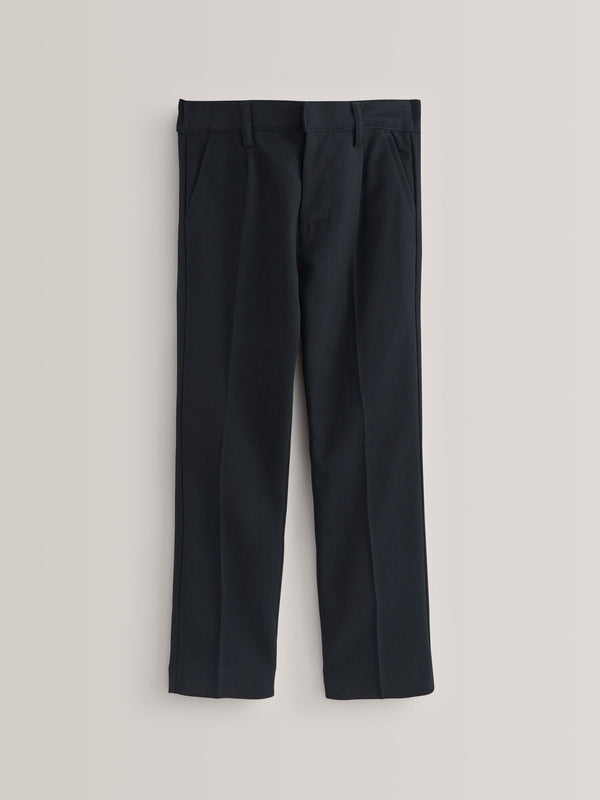 Navy Slim Waist School Pleat Front Trousers (3-17yrs)