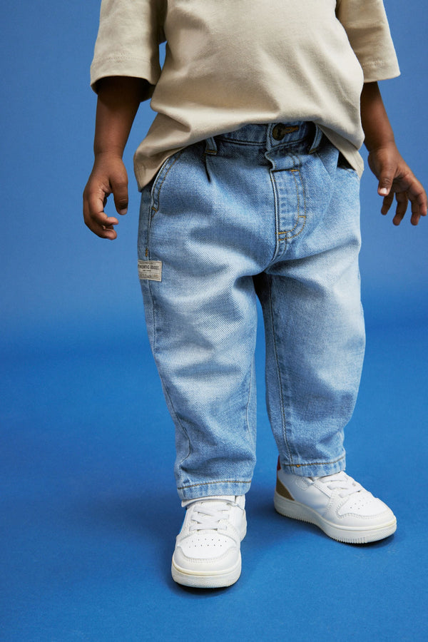 Light Blue Denim Pleat Front Jeans (3mths-7yrs)