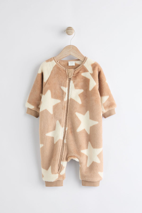 Neutral Fleece Baby Footless Sleepsuit