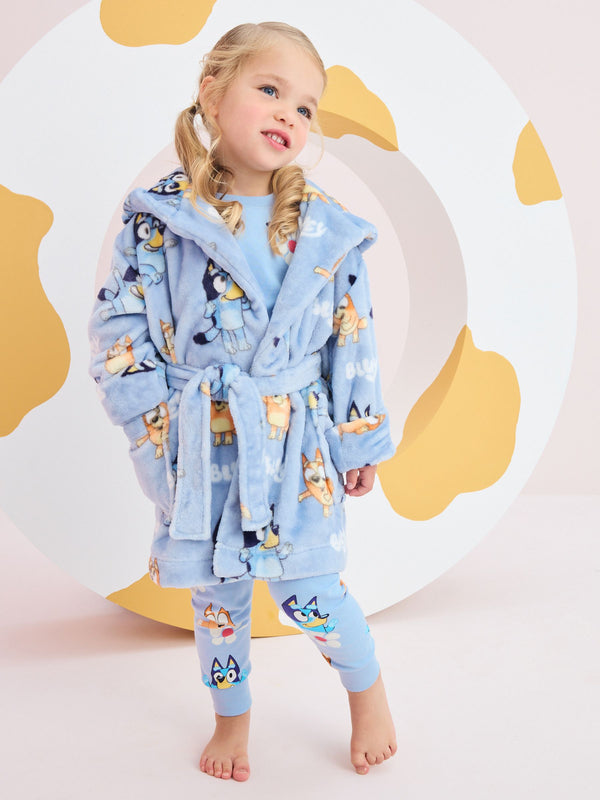 Blue Fleece Dressing Gown (9mths-8yrs)