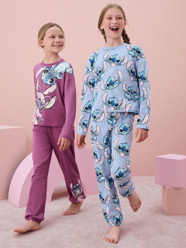 Blue/ Purple Lilo and Stitch License Pyjamas 2 Pack (3-16yrs)