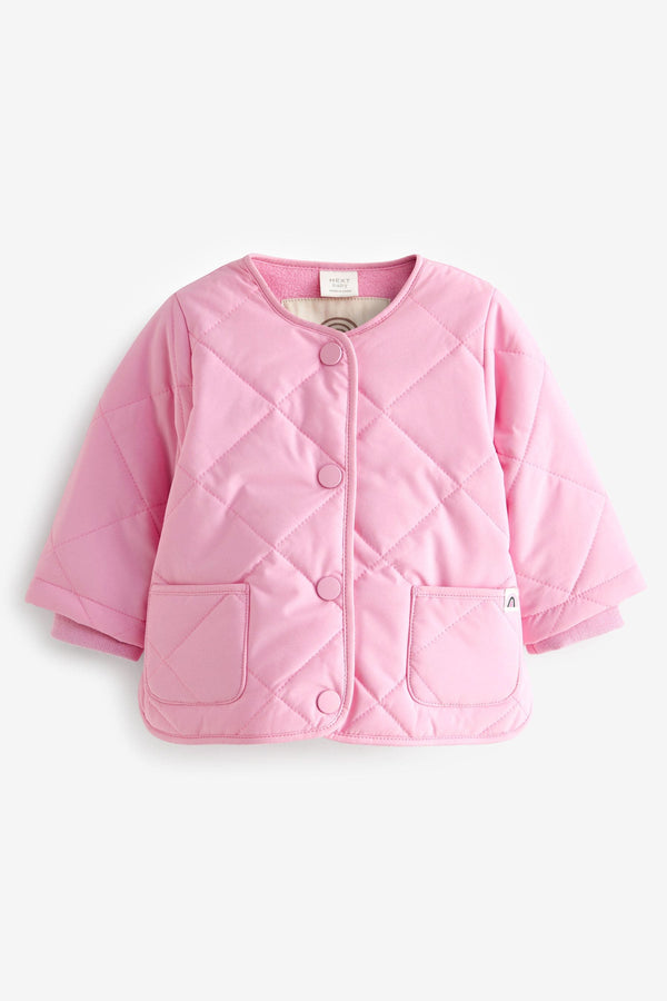 Pink Baby Quilted Jacket (0mths-2yrs)