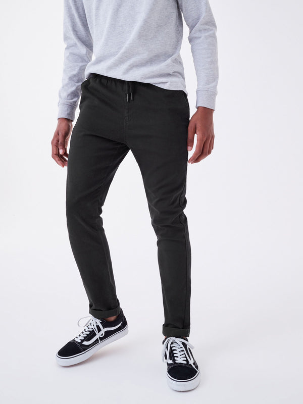 Black Regular Fit Rib Waist Pull-On Trousers (3-16yrs)