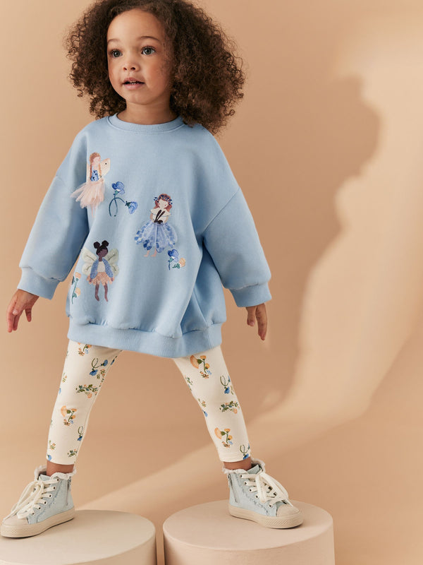 Blue Fairy Relaxed Fit Sweater And Leggings Set (3mths-7yrs)