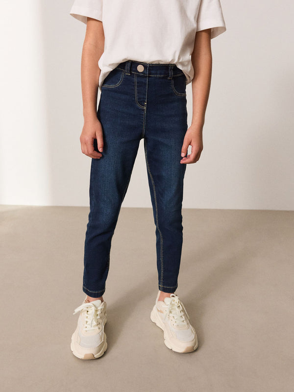 Dark Blue Regular Length Stretch Jeggings (3-16yrs)