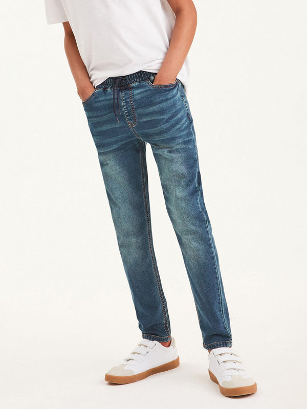 Mid Vintage Blue Skinny Fit Stretch Elasticated Waist Jeans (3-16yrs)