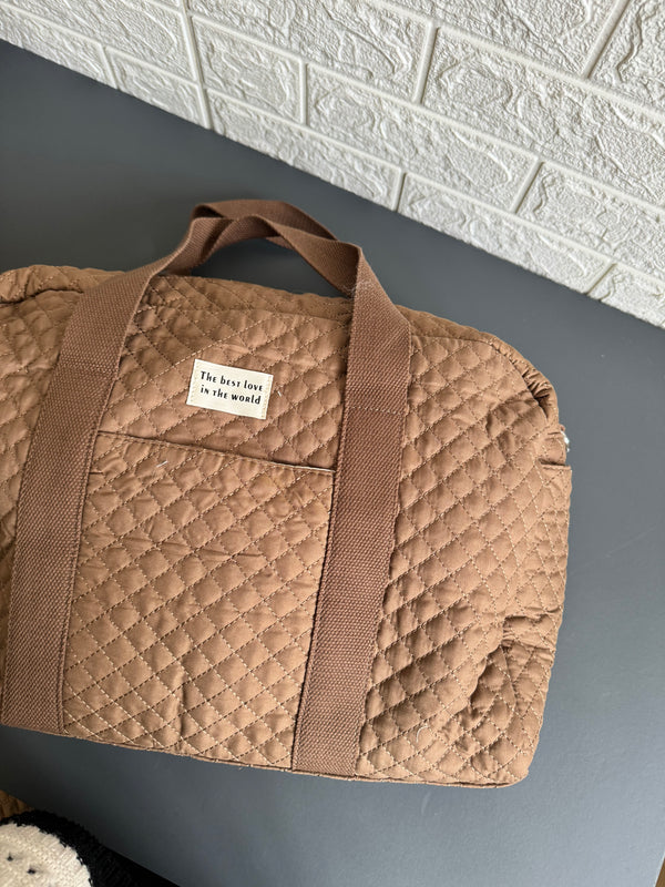Brown diaper bag