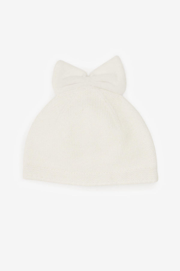 Cream Knitted Beanie Hat(immediate)