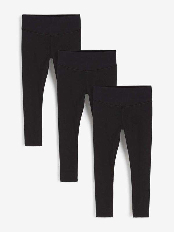 Black High Waist Leggings 3 Pack (3-16yrs)