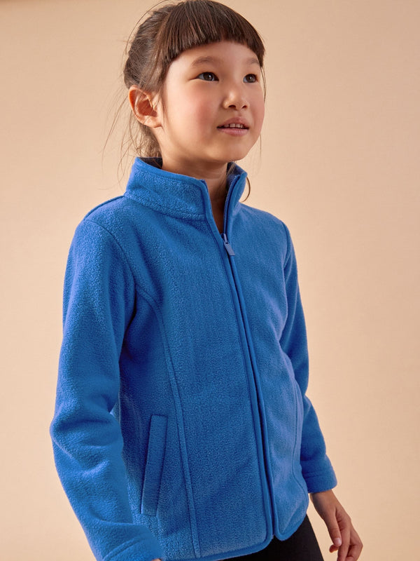 Blue Zip-Up Fleece Jacket With Pockets (3-16yrs)