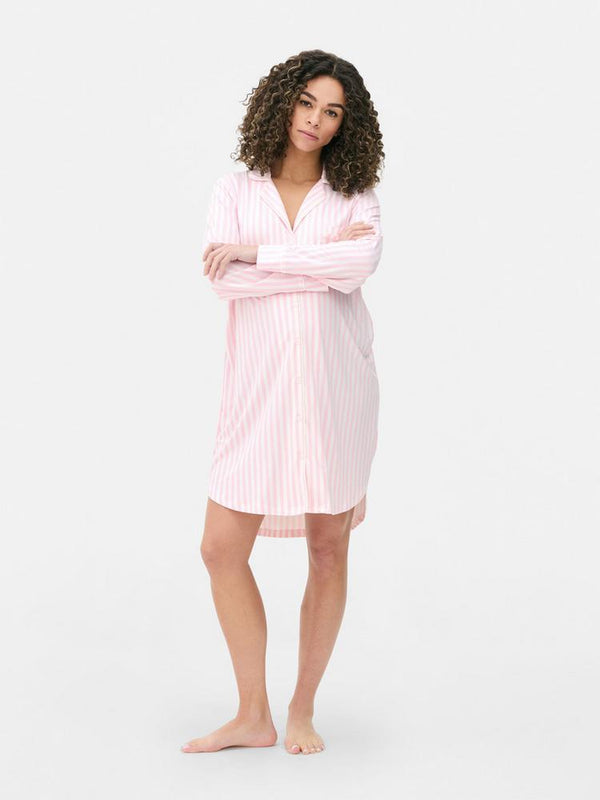 Maternity Striped Nightshirt