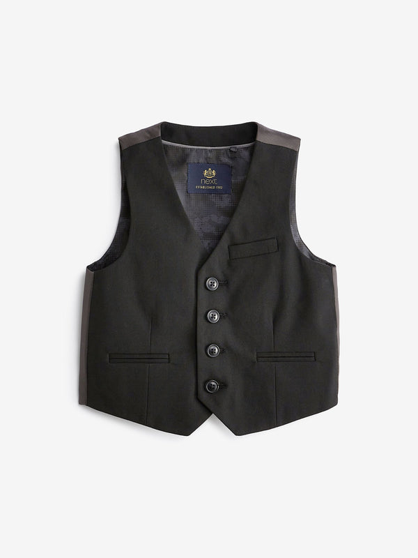 Black Stand Alone Waistcoat (12mths-16yrs)