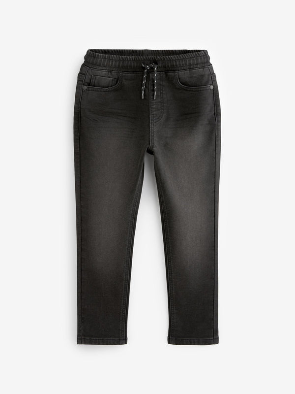Black Regular Fit Stretch Elasticated Waist Jeans (3-16yrs)