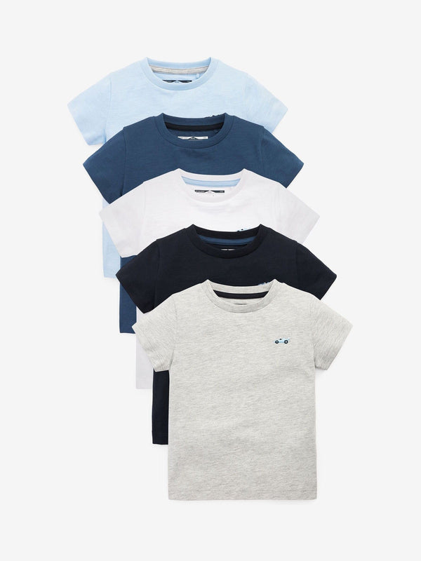 Blue Short Sleeve T-Shirts 5 Pack (3mths-7yrs)