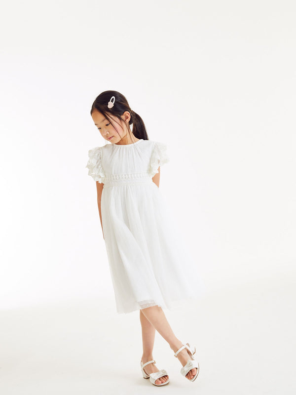Ivory White Lace Bridesmaid Dress (3-16yrs)