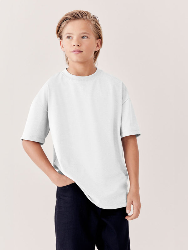 White Relaxed Fit Short Sleeve T-Shirt (3-16yrs)