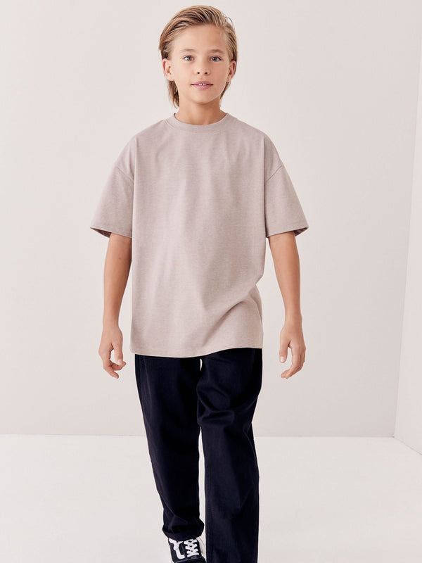 Brown Natural Relaxed Fit Short Sleeve T-Shirt (3-16yrs)