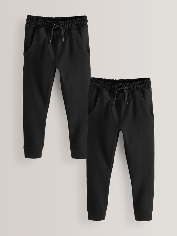 Black Skinny Fit Joggers 2 Pack (3-16yrs)