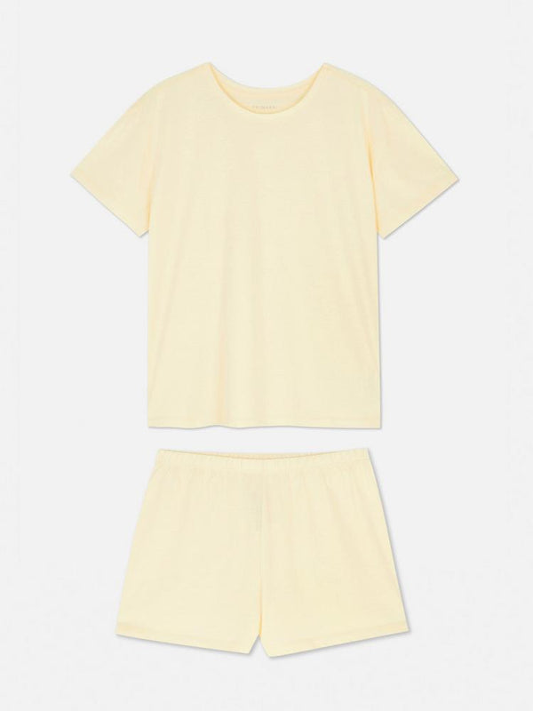 Women short pyjamas yellow