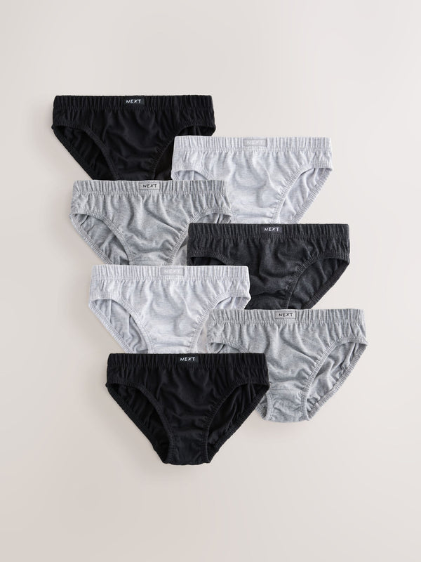 Monochrome 100% Cotton Briefs 7 Pack (1.5-16yrs)