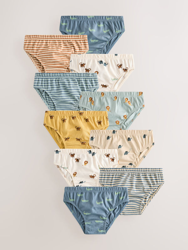 Safari Print Briefs 10 Pack (1.5-10yrs)
