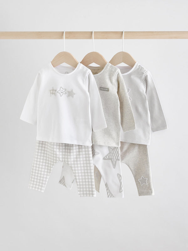 Grey Star Tops and Leggings Baby Set 6 Pack (0mths-2yrs)