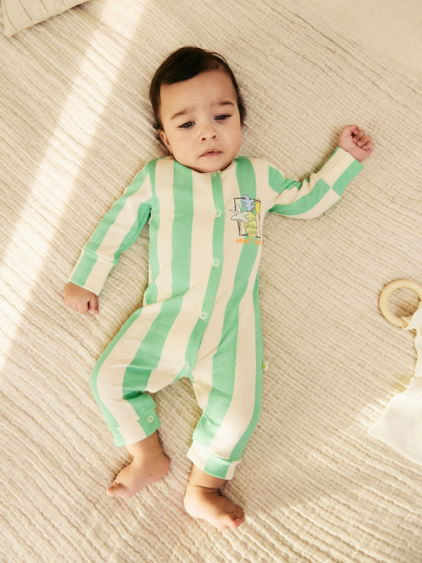 Green Baby Bright Pineapple Sleepsuits 3 Pack (0mths-3yrs)