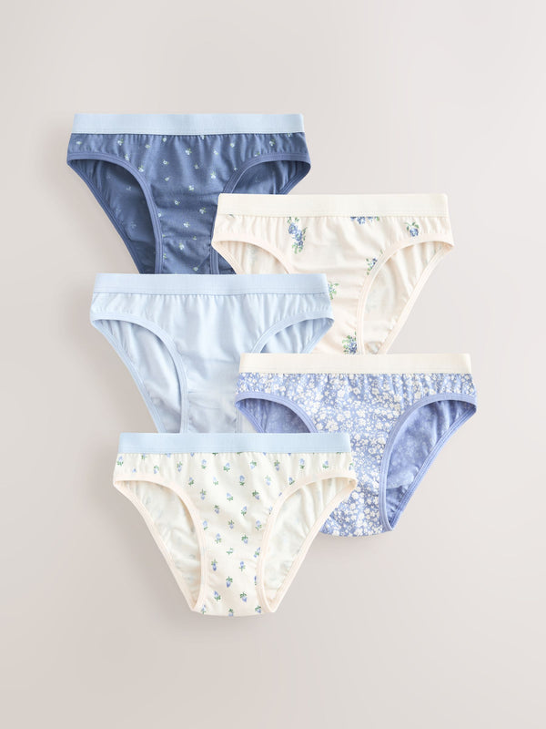 Blue Bikini Briefs 5 Pack (1.5-16yrs)