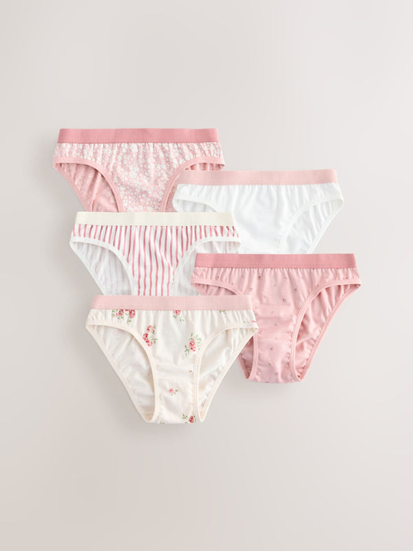 Pink Bikini Briefs 5 Pack (1.5-16yrs)