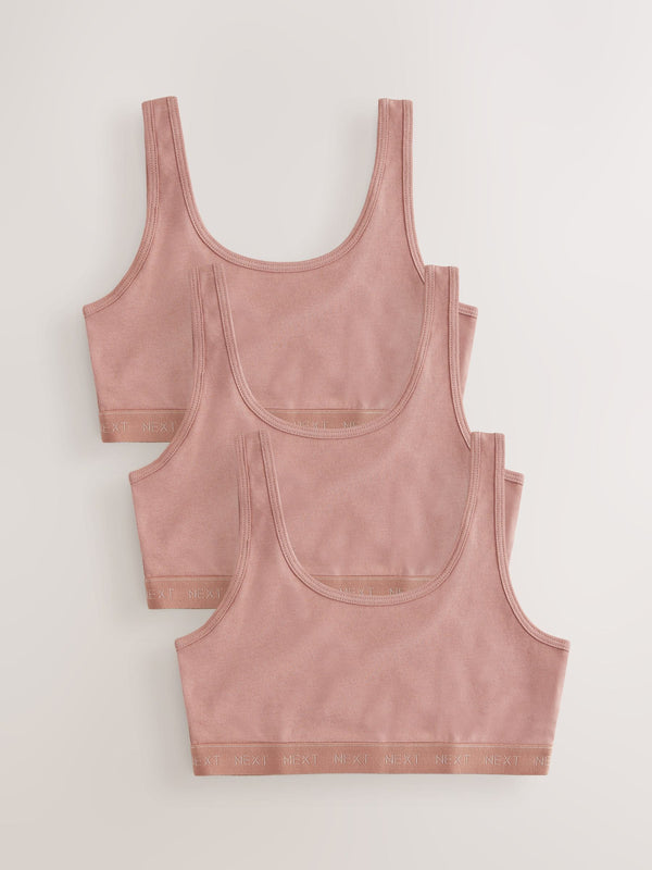 Neutral Scoop Crop Tops 3 Pack (5-16yrs)