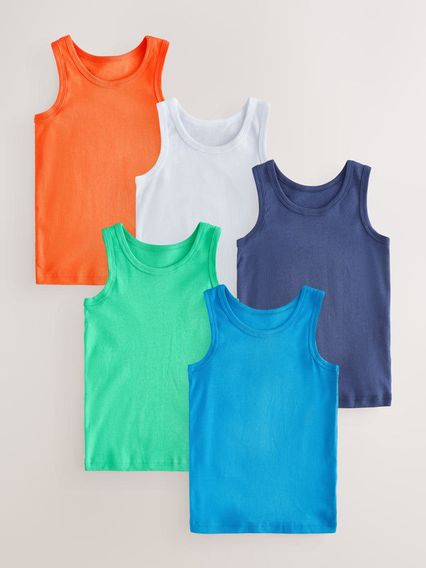 Multicolour Vests 5 Pack (1.5-16yrs)
