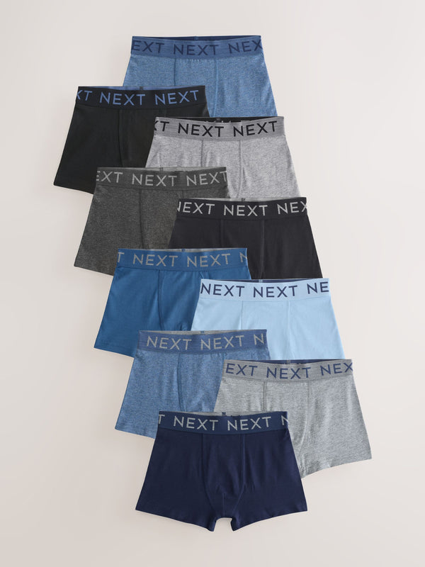 Blue/Grey Trunks 10 Pack (1.5-16yrs)
