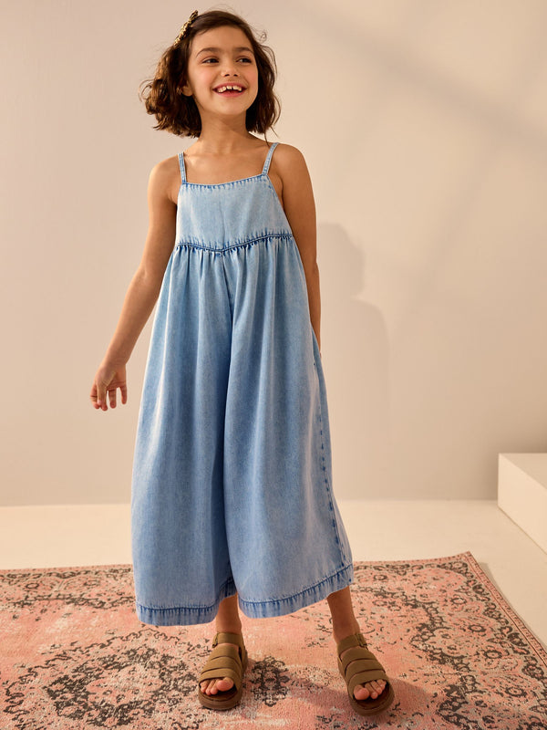 Blue Wide Leg Playsuit (3-16yrs)