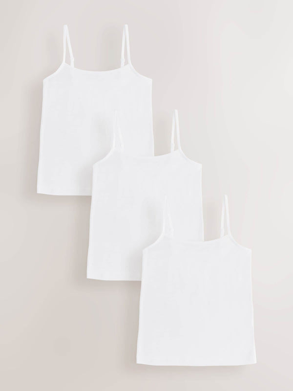 White 3 Pack Cami Vest (1.5-16yrs)