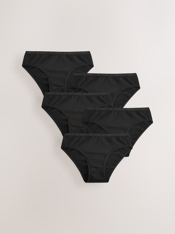Black Bikini Briefs 5 Pack (5-16yrs)