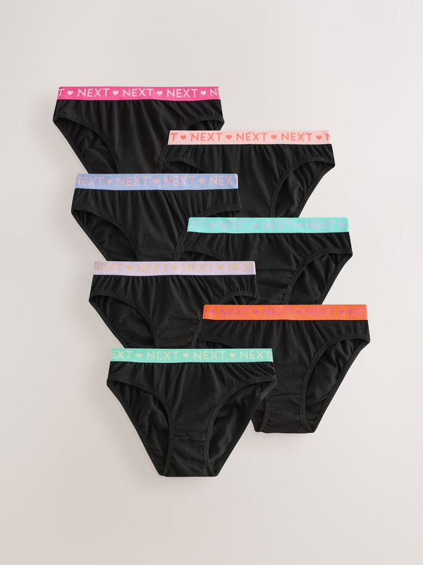 Black Bikini Briefs 7 Pack (5-16yrs)