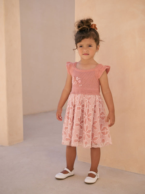 Pink Occasion Knit Dress (3mths-10yrs)
