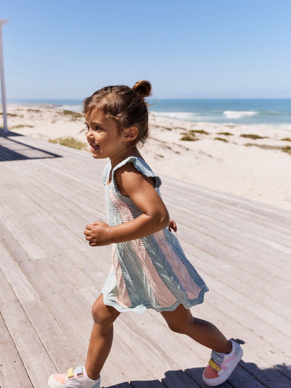 Blue Stripe Swing 100% Cotton Dress (3mths-7yrs)