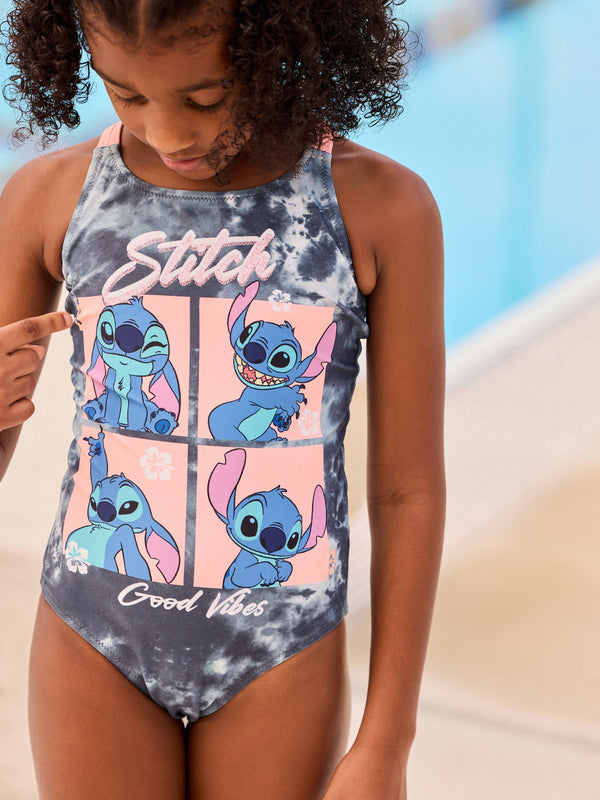 Grey Tie Dye Lilo & Stitch License Swimsuit (3-16yrs)