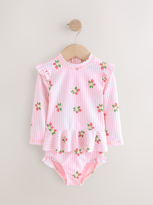 Pink Strawberry Sunsafe Swim Set (3mths-7yrs)