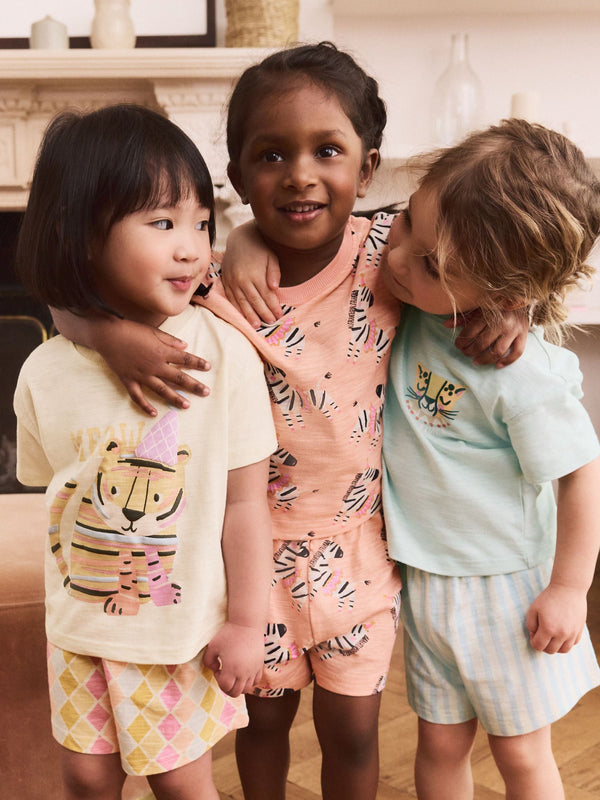Purple Short Pyjamas 3 Pack (9mths-12yrs)